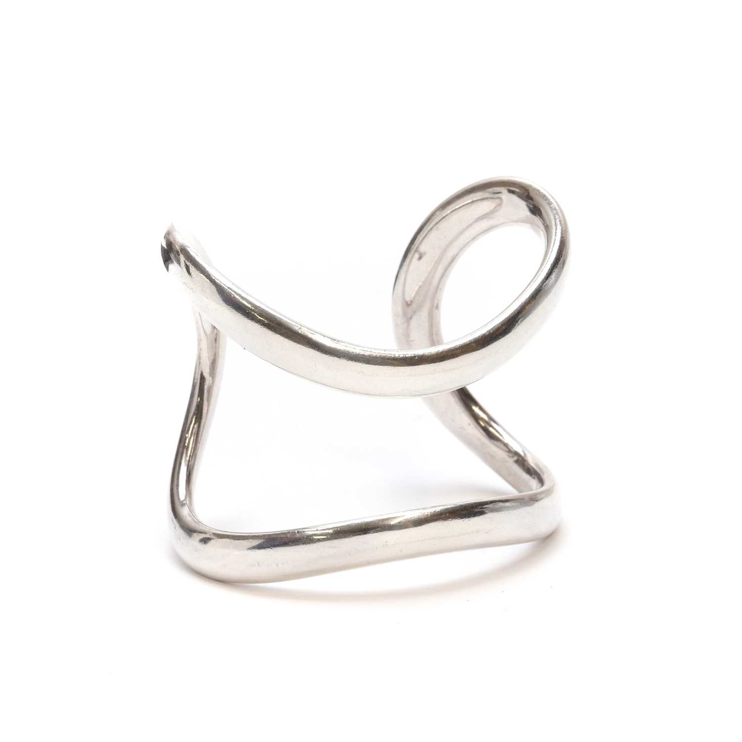 Lot 1117 - A silver bangle, by Hermès