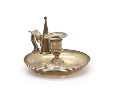 Lot 1 - A Victorian silver chamber stick