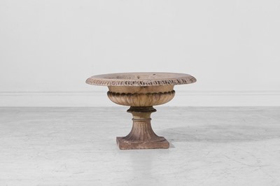 Lot 534 - A Victorian buff terracotta garden urn by J M Blashfield