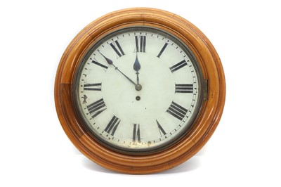 Lot 205 - A mahogany single fusee wall clock