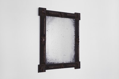 Lot 65 - A tramp art mirror