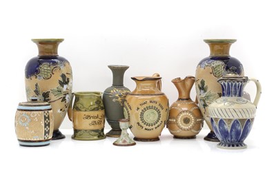 Lot 104 - A collection of Doulton stoneware items