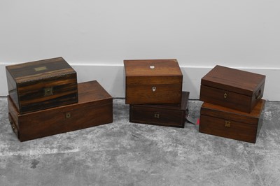 Lot 308 - A collection of Victorian boxes