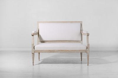 Lot 515 - A Gustavian-style painted beech settee