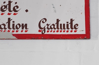 Lot 253 - An enamel sign