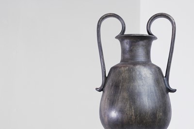 Lot 286 - An Attic-style black-glazed terracotta vase