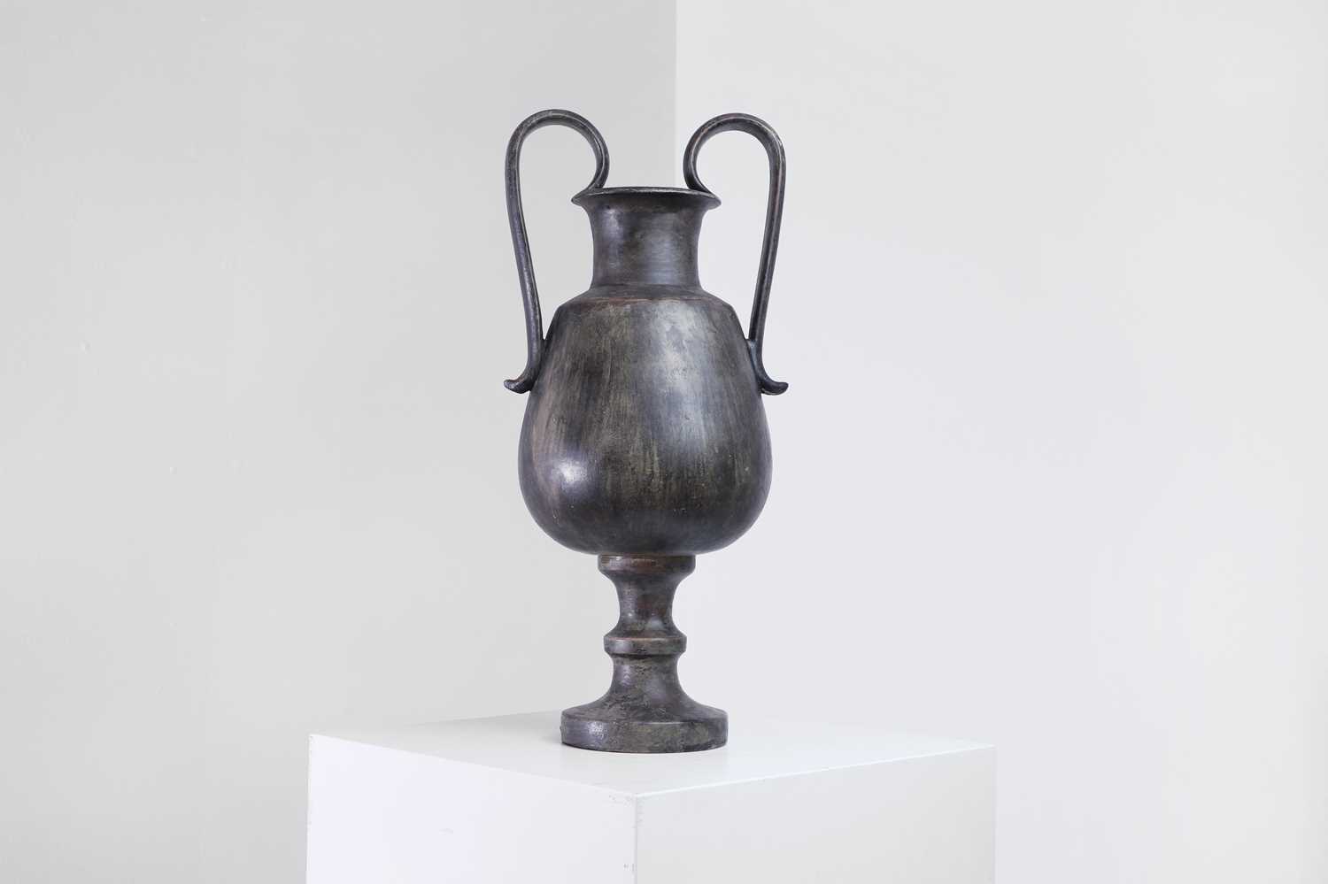 Lot 286 - An Attic-style black-glazed terracotta vase