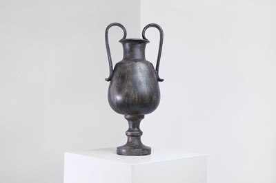 Lot 286 - An Attic-style black-glazed terracotta vase