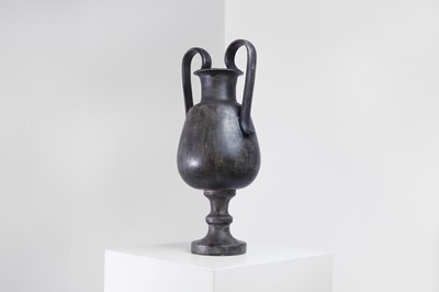 Lot 286 - An Attic-style black-glazed terracotta vase