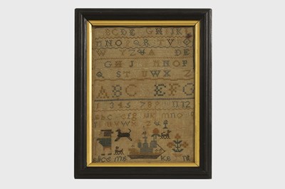 Lot 467 - A needlework sampler