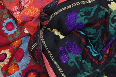 Lot 413A - A collection of three Kyrgyzstani/Uzbek suzanis