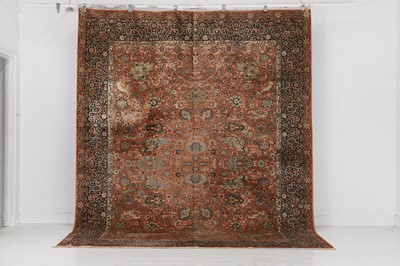 Lot 188 - A silk carpet of Persian Isfahan style
