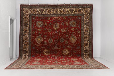 Lot 153 - A large Tabriz wool carpet