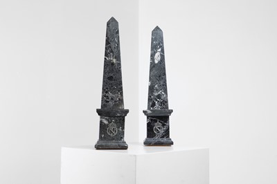 Lot 189 - Two marble obelisks