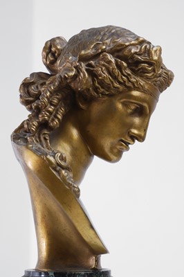 Lot 232 - A gilt-bronze bust of Antinous