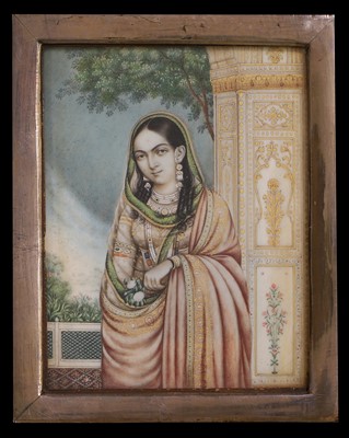 Lot 171 - An Indian painted miniature on ivory