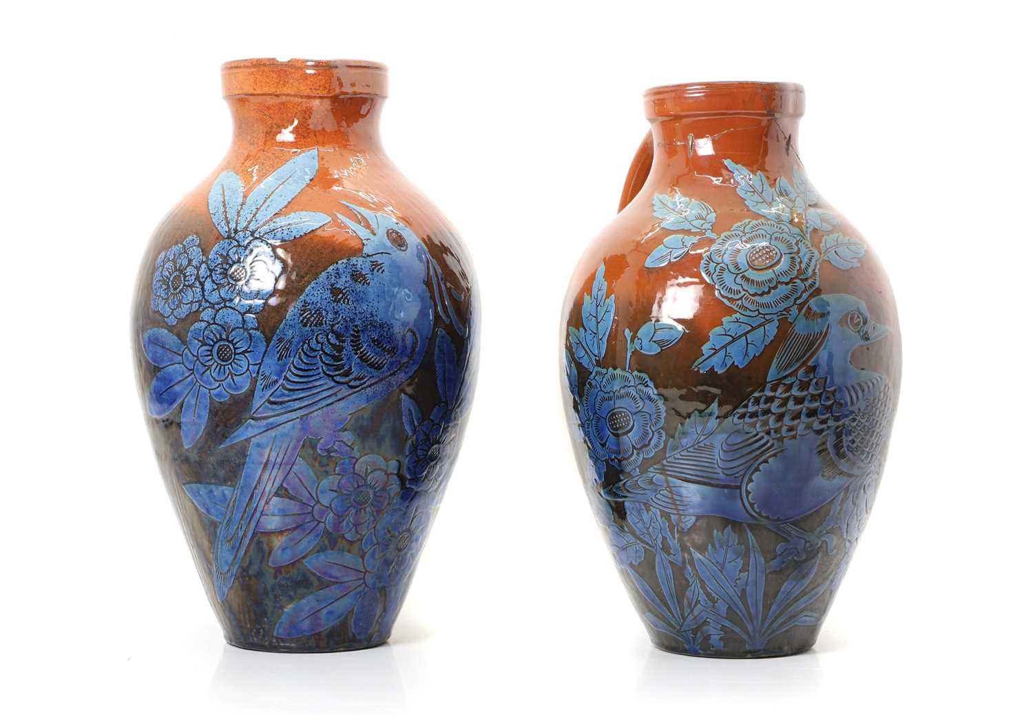 Lot 109 - Two similar C H Brannam Pottery jugs