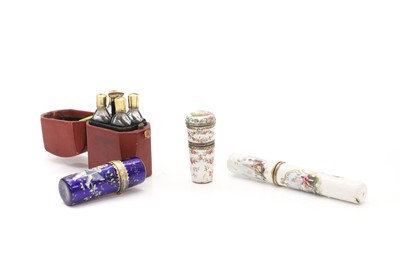 Lot 311 - A collection of enamel items