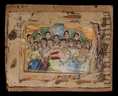 Lot 355 - An Indian painted miniature on ivory