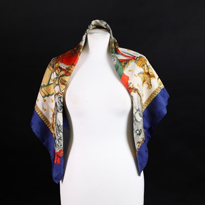 Lot 1424 - A Hermès 'Napoléon' silk scarf