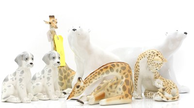 Lot 107 - A collection of USSR/Russian large-scale ceramic animals