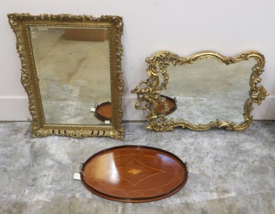 Lot 525 - A gilt framed wall mirror