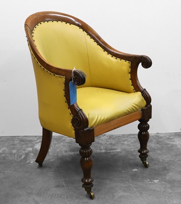 Lot 528 - A George IV mahogany library chair