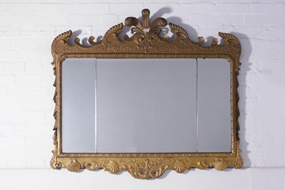 Lot 162 - A George II-style giltwood overmantel mirror