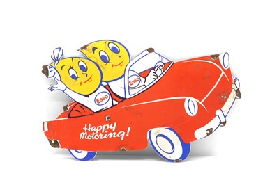 Lot 79 - An Esso 'Happy Motoring' enamel advertising sign