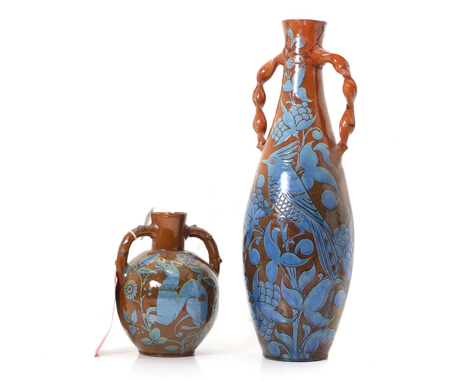 Lot 106 - Two C H Brannam Pottery twin-handled vases