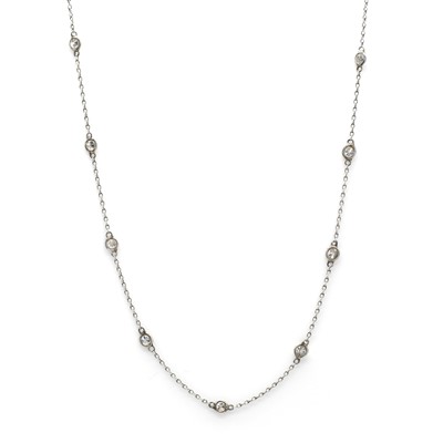 Lot 54 - An early 20th century diamond set chain necklace