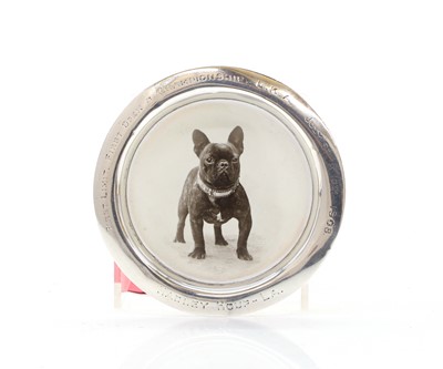 Lot 19 - 1908 silver Champion dog show prize