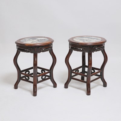 Lot 166 - A pair of Chinese carved hardwood stands