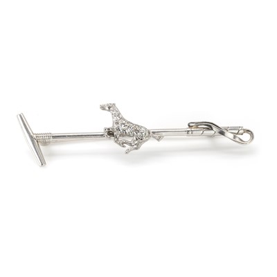Lot 52 - A diamond set equestrian brooch