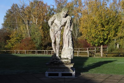 Lot 124 - A carved limestone statue after the antique