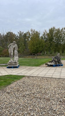 Lot 124 - A carved limestone statue after the antique