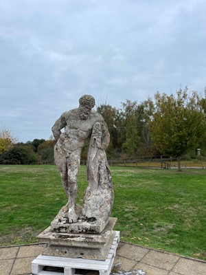 Lot 124 - A carved limestone statue after the antique