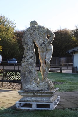 Lot 124 - A carved limestone statue after the antique