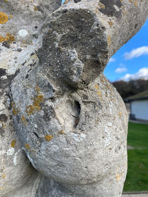 Lot 124 - A carved limestone statue after the antique