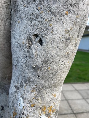 Lot 124 - A carved limestone statue after the antique