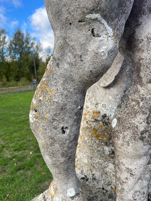 Lot 124 - A carved limestone statue after the antique