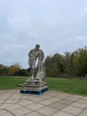 Lot 124 - A carved limestone statue after the antique