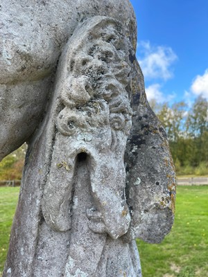 Lot 124 - A carved limestone statue after the antique