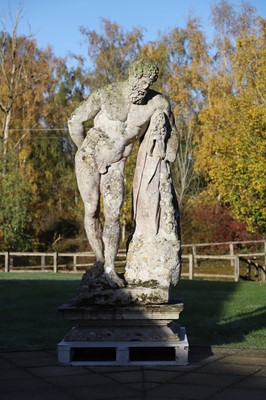 Lot 124 - A carved limestone statue after the antique