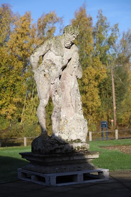 Lot 124 - A carved limestone statue after the antique