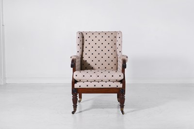 Lot 243 - A Regency mahogany library armchair in the manner of Gillows
