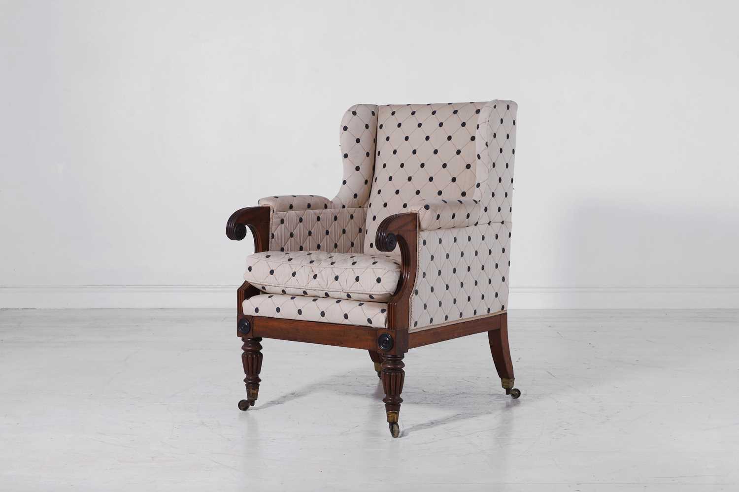 Lot 243 - A Regency mahogany library armchair in the manner of Gillows