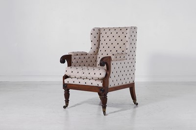 Lot 243 - A Regency mahogany library armchair in the manner of Gillows
