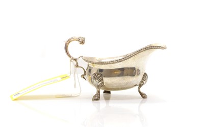 Lot 44 - A silver gravy boat