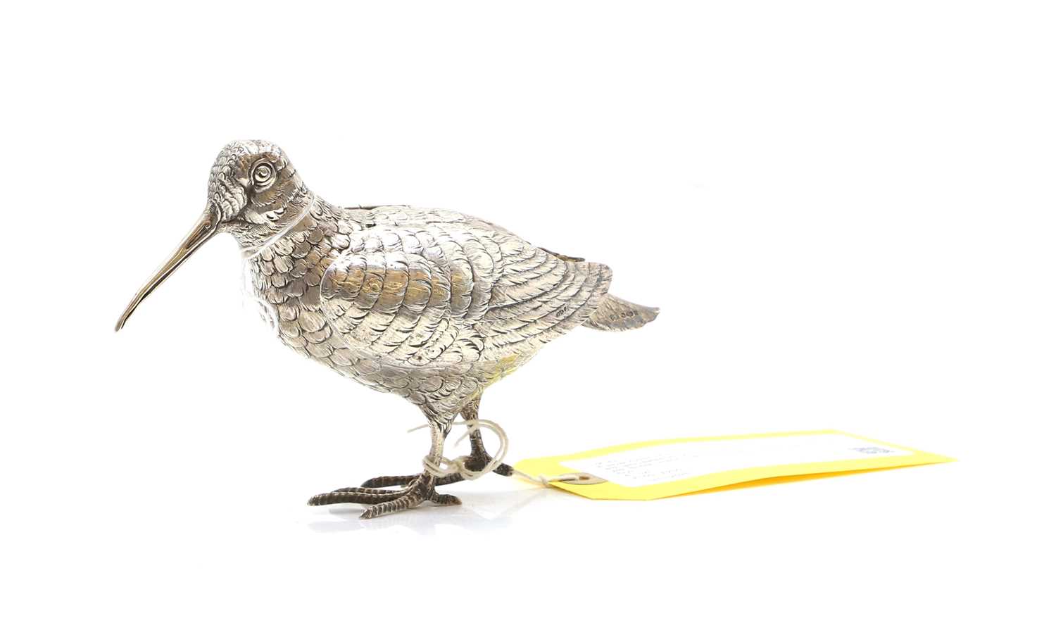 Lot 43 - A silver model of a snipe